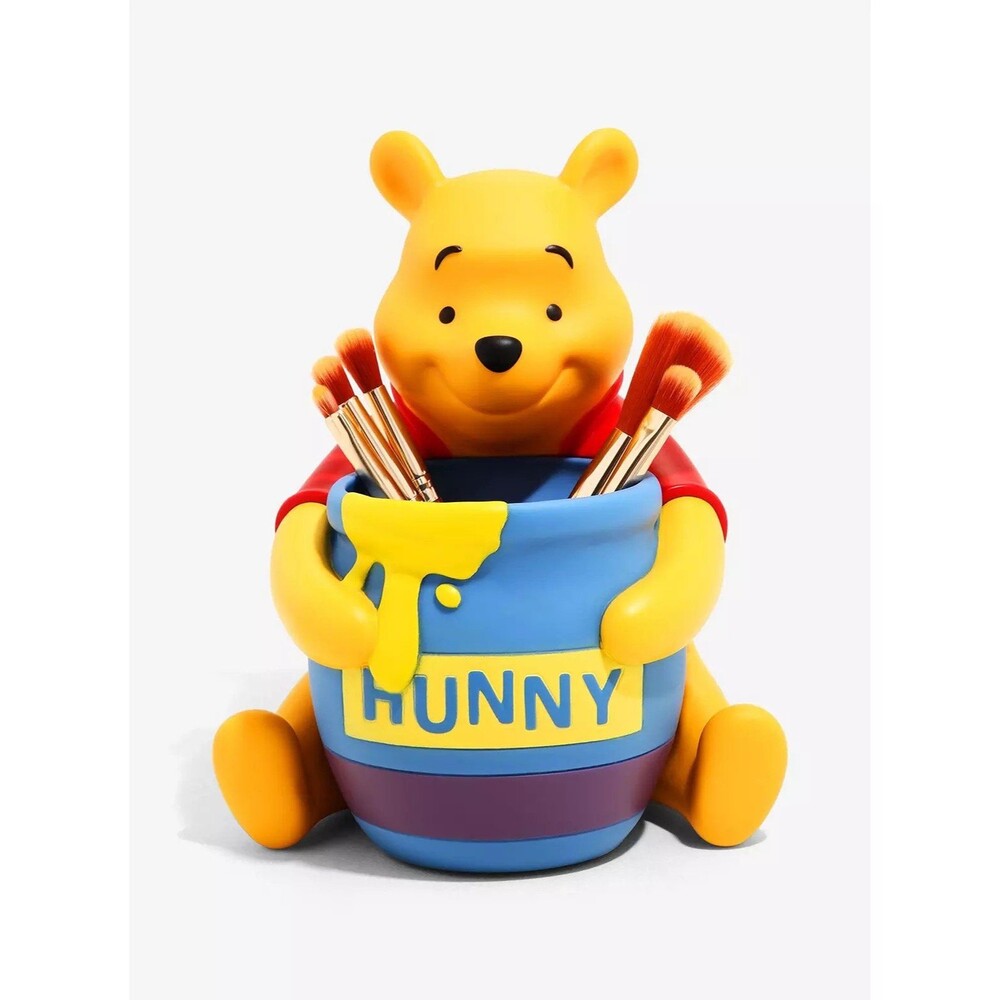 RARE Loungefly Boxlunch Disney Winnie Pooh 5 Makeup Brush Gift Set Holder NEW
